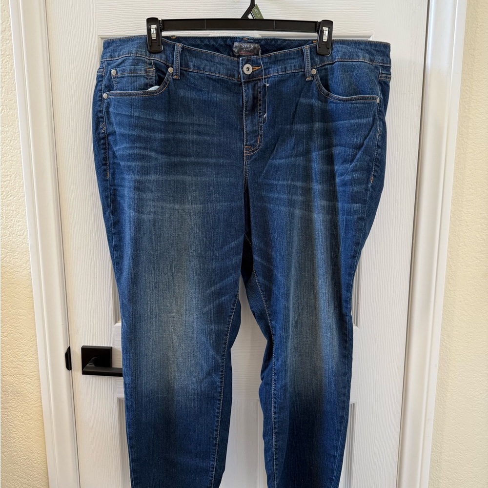 Torrid Dark Blue Straight Leg Jeans